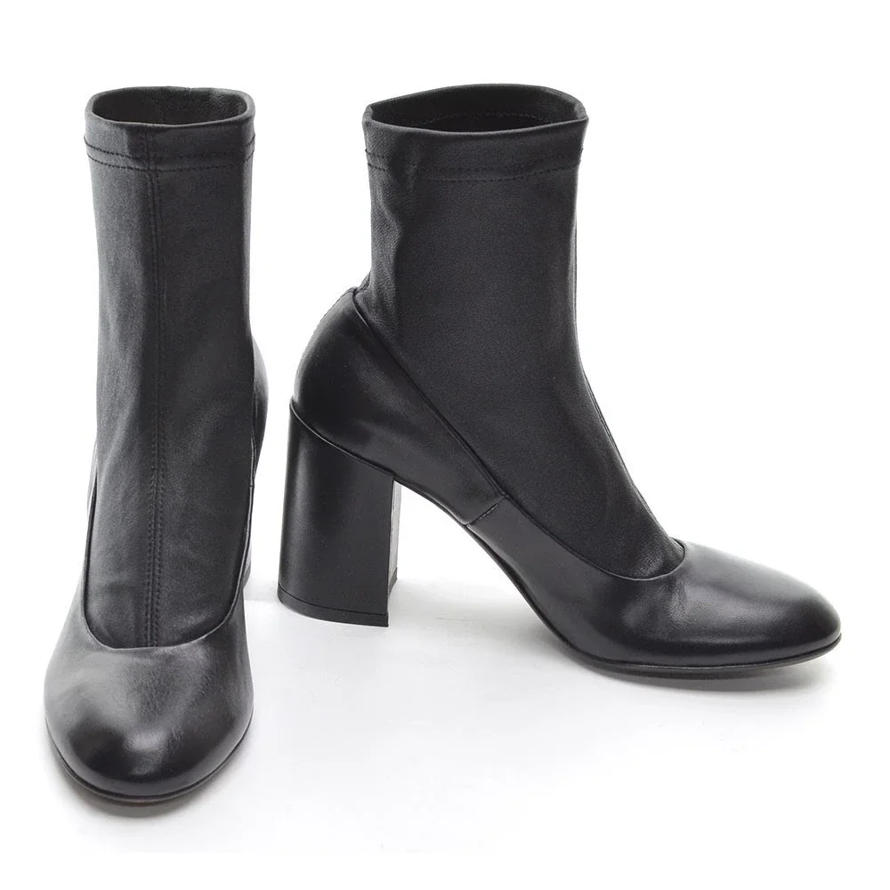 Attilio Giusti Leombruni AGL Black Ankle Boots 36 New